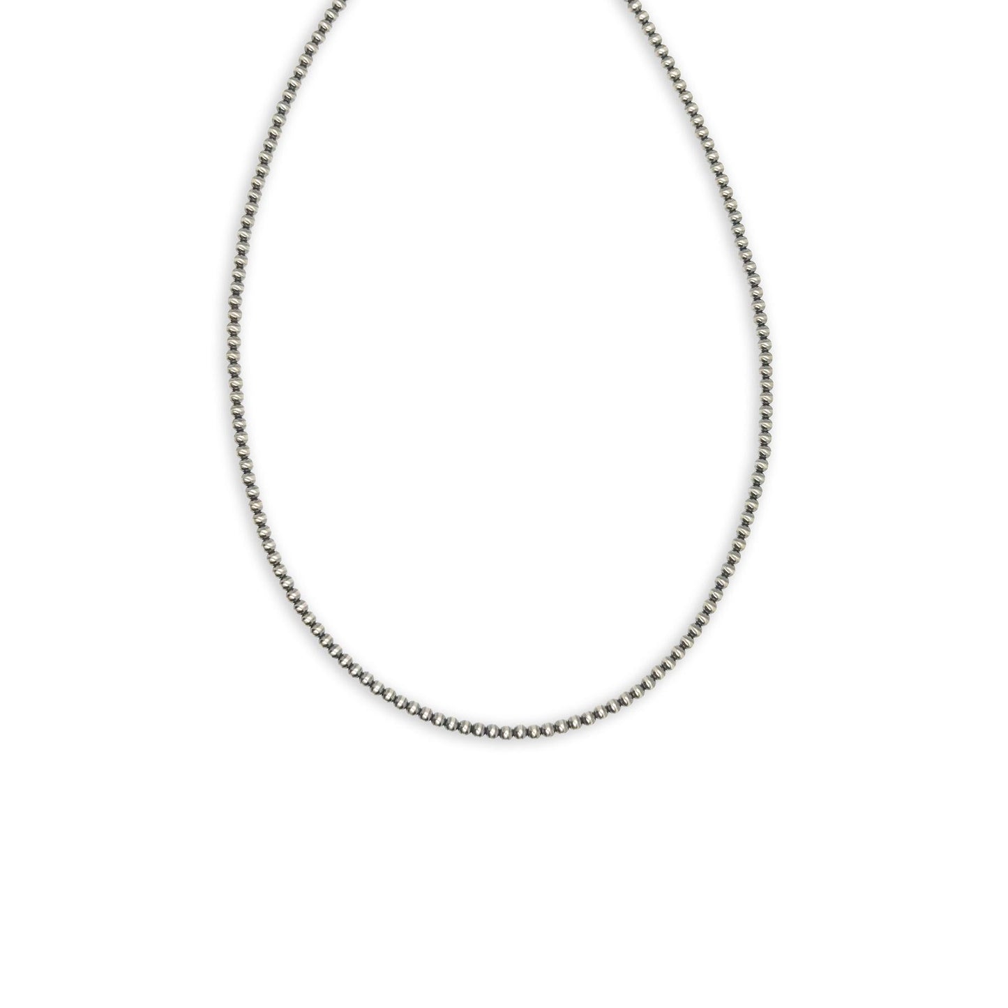 Sterling Silver 3mm Navajo Pearl 18" Necklace