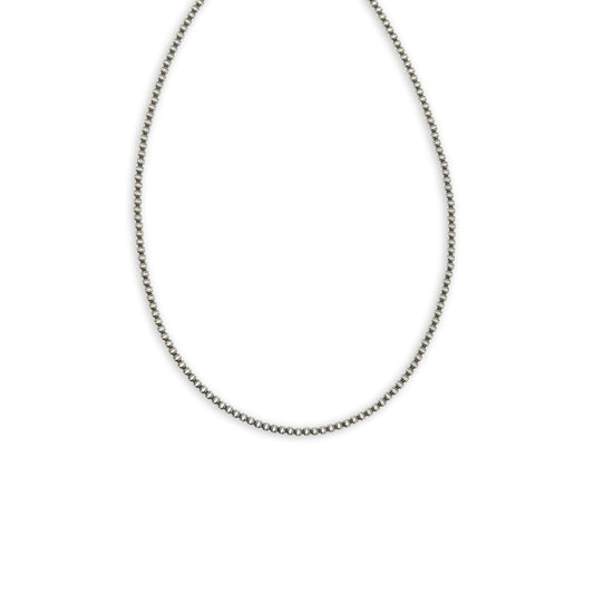 Sterling Silver 3mm Navajo Pearl 18" Necklace