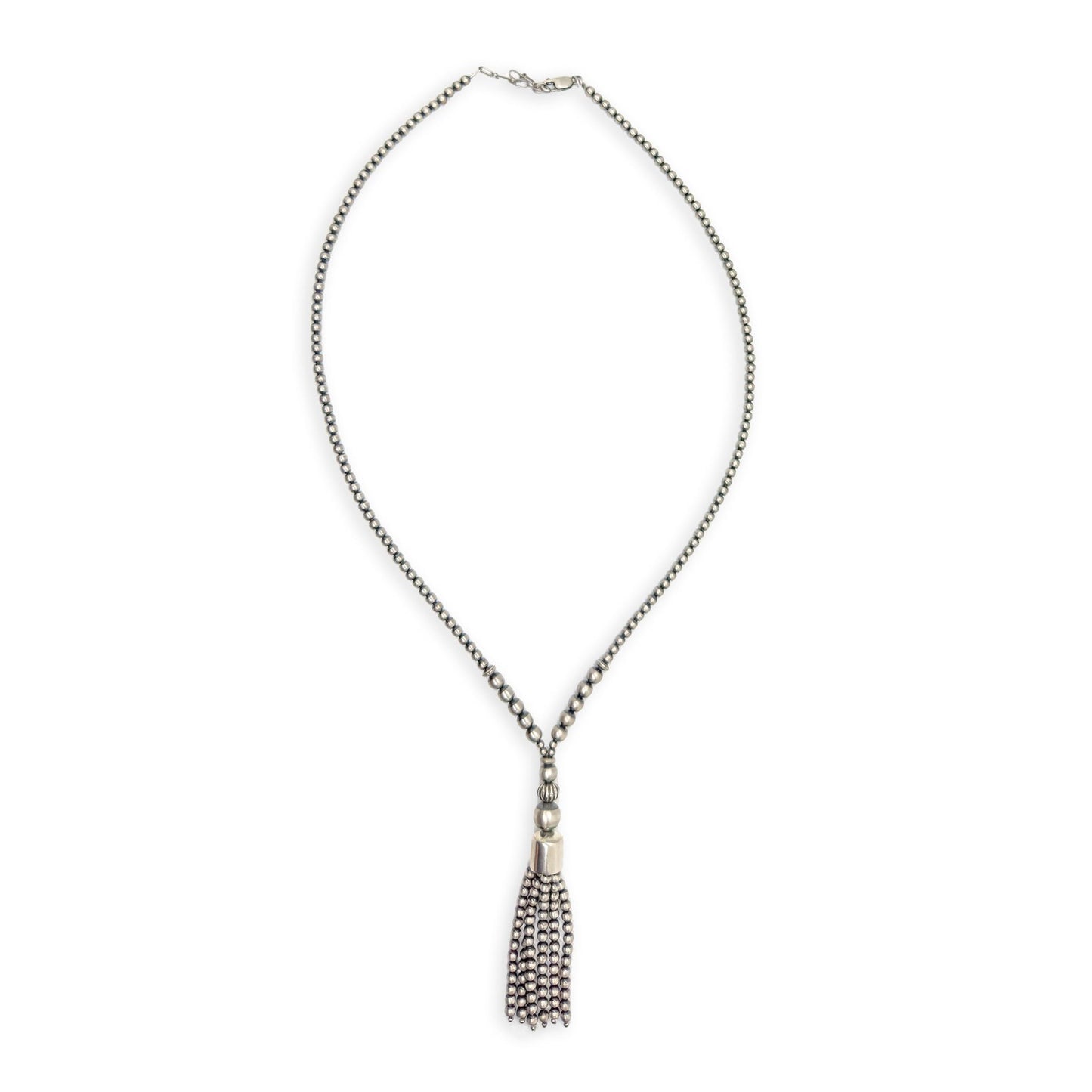 Navajo Pearl Sterling Silver Necklace with Tassel