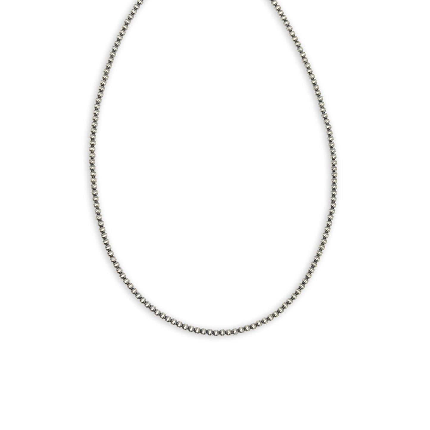 Sterling Silver 4mm Navajo Pearl 16" Necklace