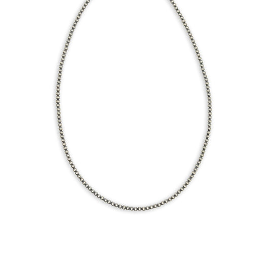 Sterling Silver 4mm Navajo Pearl 16" Necklace