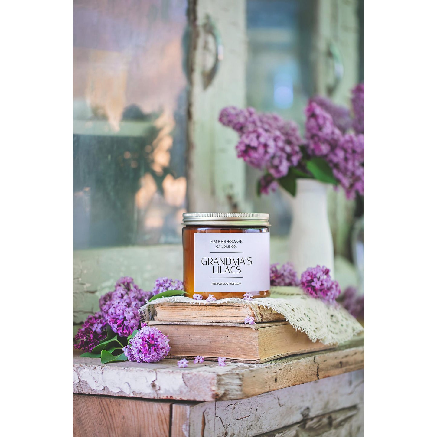 Grandma's Lilacs | Hand-Poured Soy Coconut Wax Candle | 16oz with Double Wick
