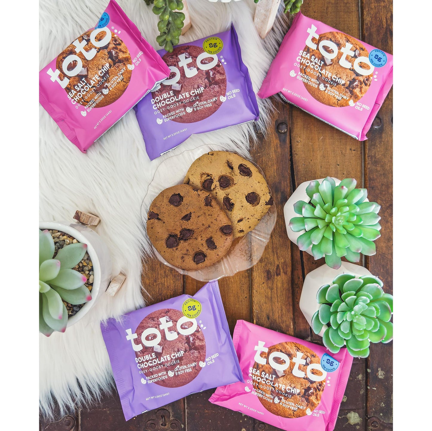 Sea Salt Chocolate Chip Ooey-Gooey Cookies - Gluten, Dairy & Soy Free and Packed with Superfoods