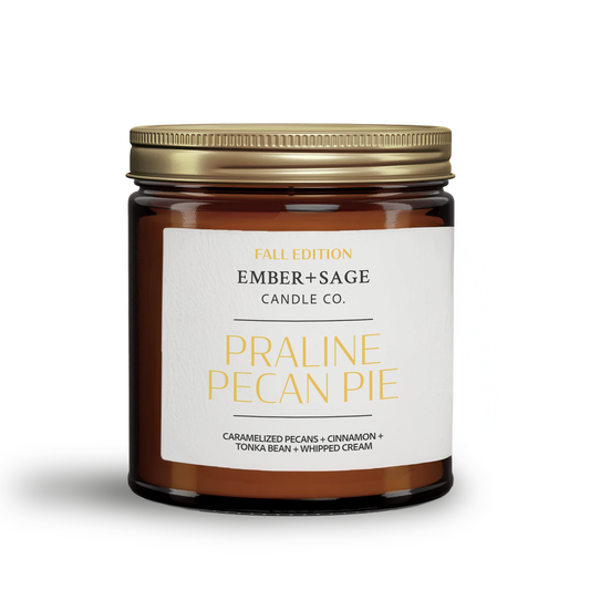 Praline Pecan Pie | Fall Edition | Hand-Poured Soy Coconut Wax Candle | 16oz with Double Wick