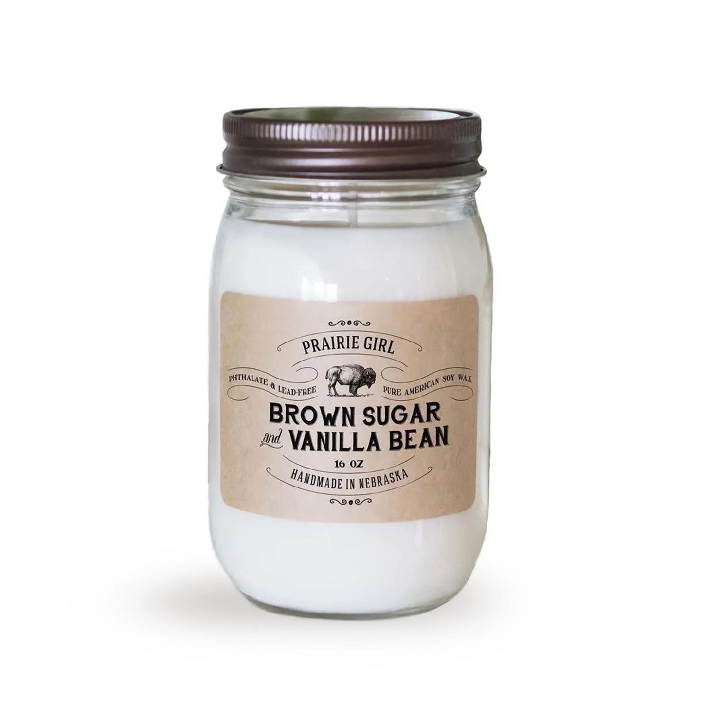 Brown Sugar & Vanilla Bean Hand Poured American Soy Candle