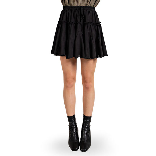 Tiffany Black Ruffled Mini Skirt