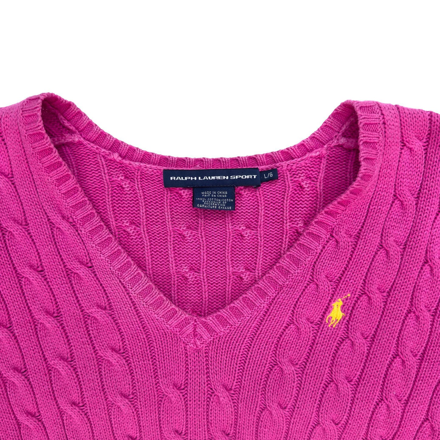 Vintage Hot Pink Ralph Lauren Sweater — Large