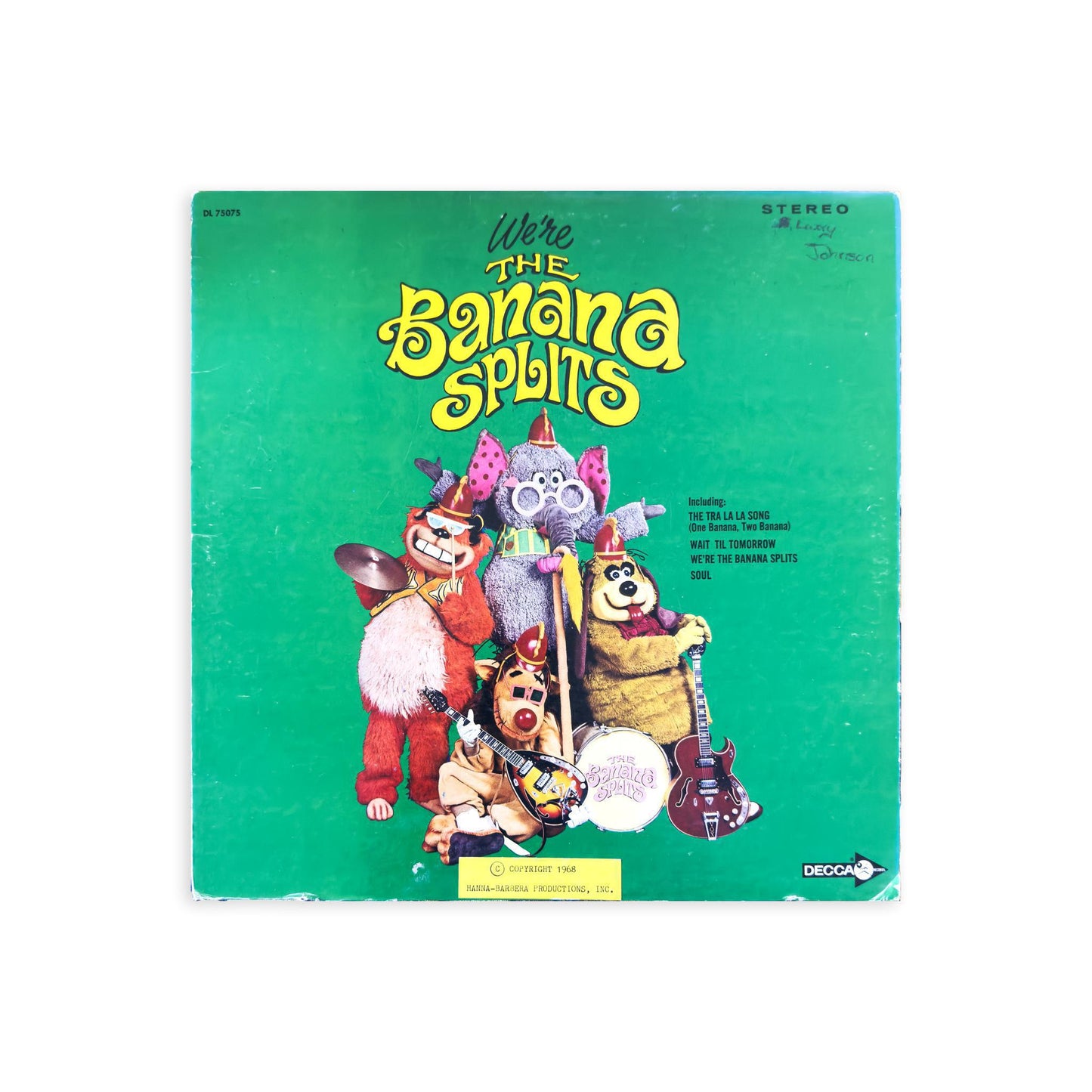 The Banana Splits "We're The Banana Splits" Vinyl Record – 1968 US Pressing – Rare Hanna Barbara Release