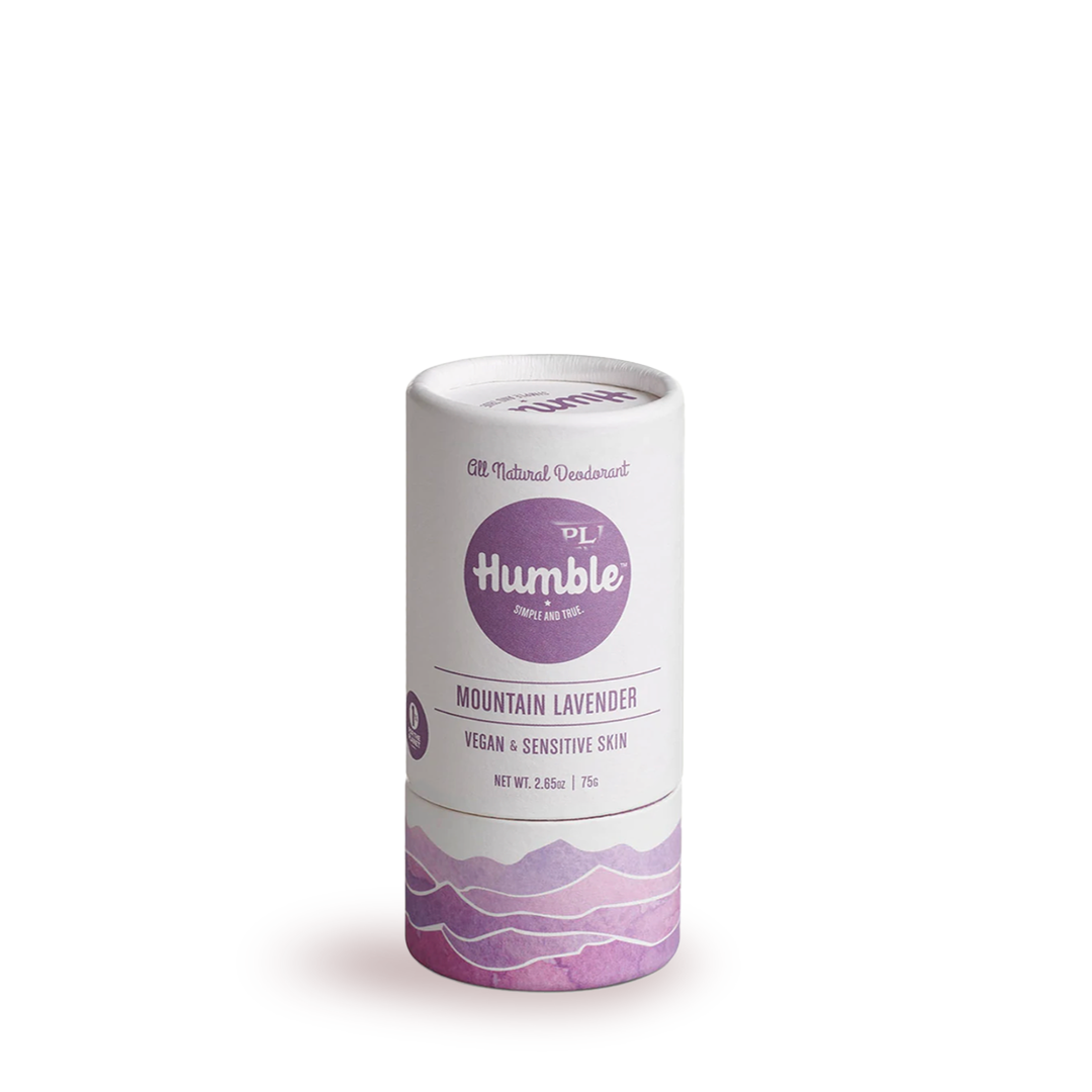 All-Natural Vegan Mountain Lavender Deodorant for Sensitive Skin in 100% Biodegradable Tube