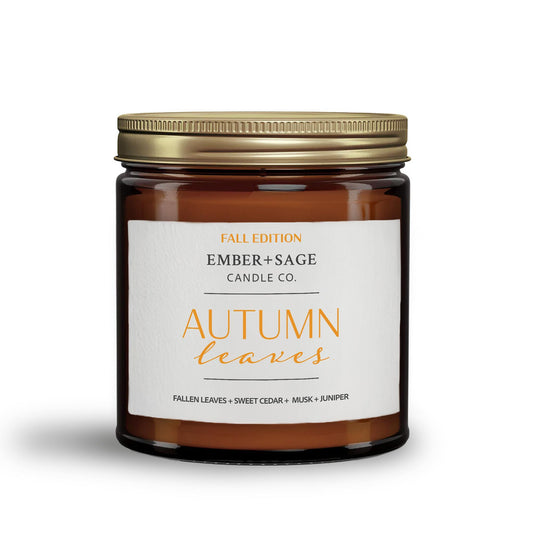 Autumn Leaves | Fall Edition | Hand-Poured Soy Coconut Wax Candle | 16oz with Double Wick