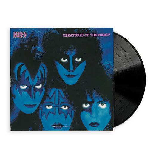 KISS "Creatures Of The Night" Vinyl Record – 2022 Half-Speed Remastered Edition with Glow In The Dark Embossed Eyes