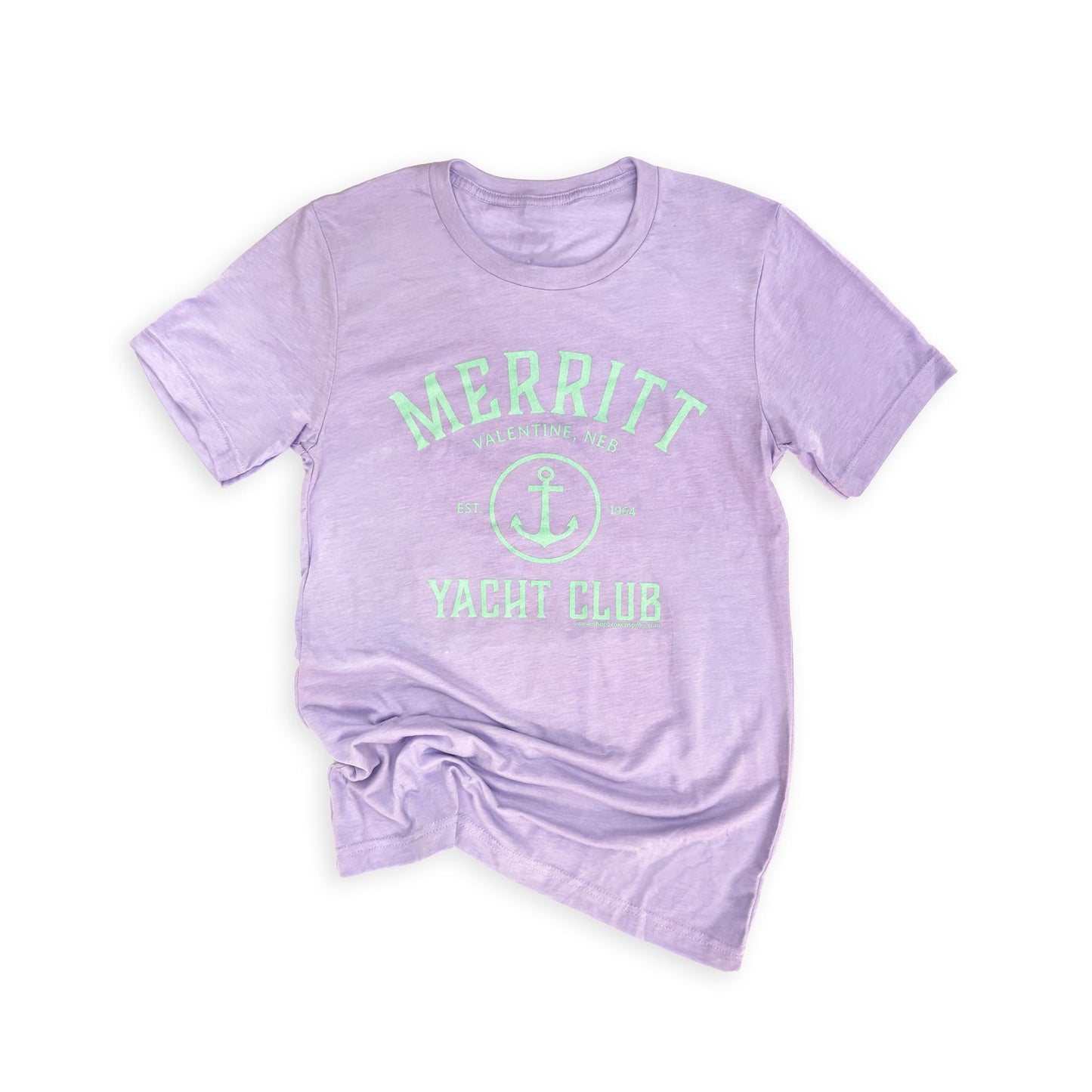 Deep Lavender Triblend “Merritt Yacht Club: Est. 1964" Valentine, Neb. Graphic Tee
