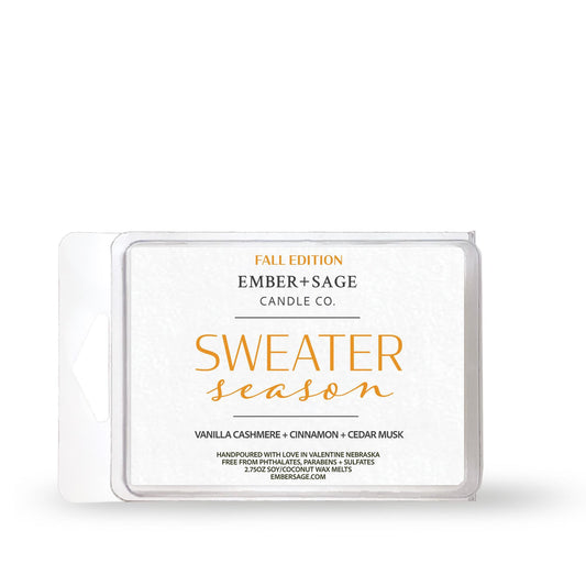 Sweater Season | Fall Edition | Hand-Poured Soy Coconut Wax Melt | 2.75oz