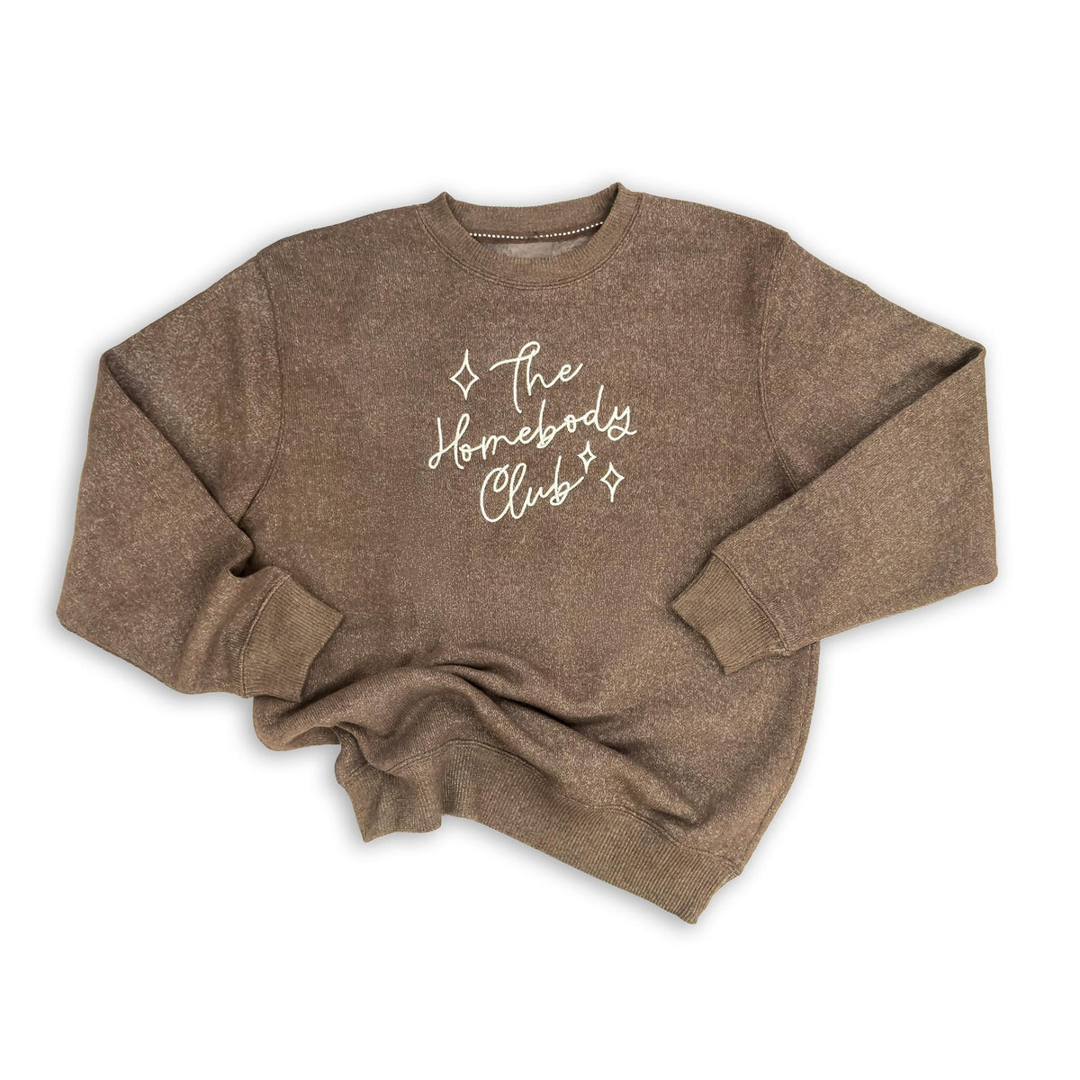 Terra Brown "The Homebody Club" Embroidered Sweatshirt